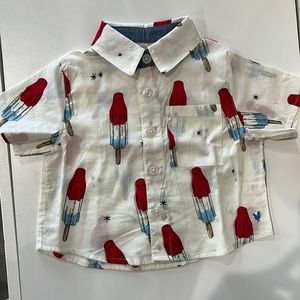 Pink Chicken button up shirt